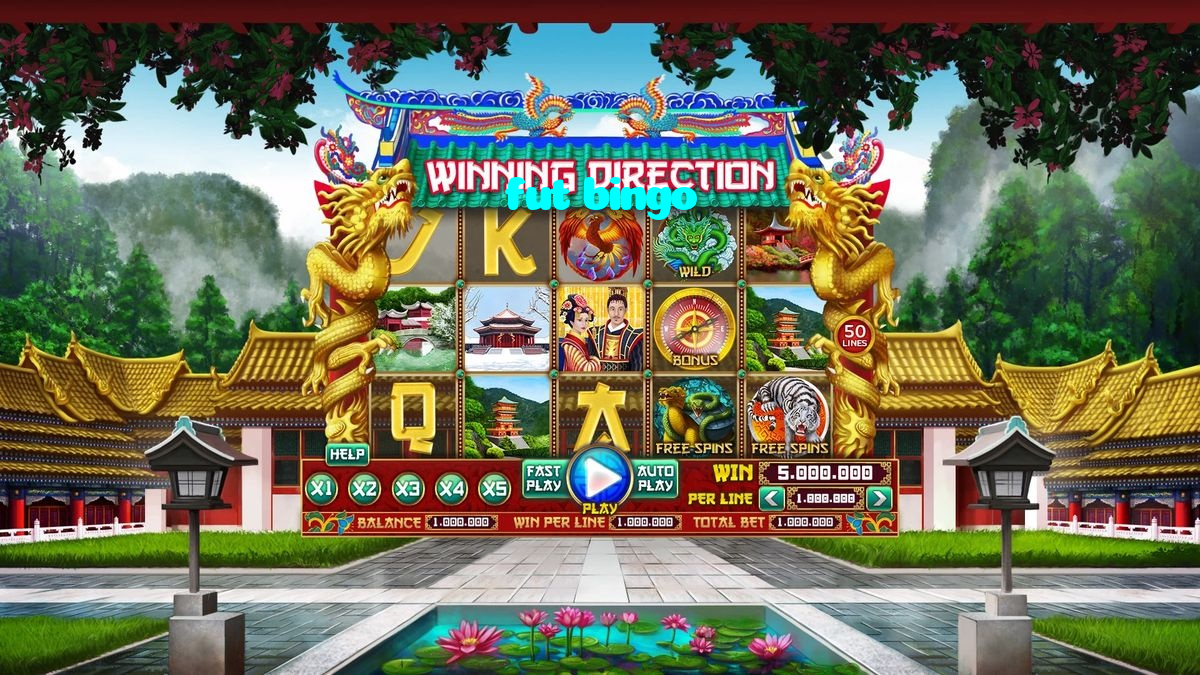 fut bingo casino presented on mobile device in Pakistan with slots and live games